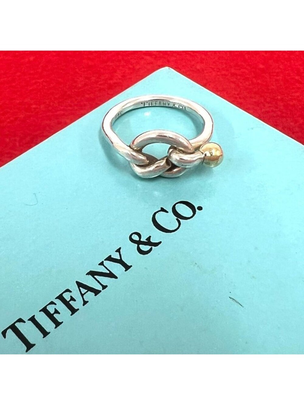 Tiffany & Co Vintage Love Knot Ring Silver